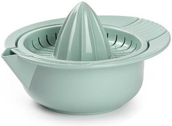 Plasticforte Sinaasappelpers/citruspers - handmatig - kunststof - 18 x 10 cm - mintgroen van Merkloos