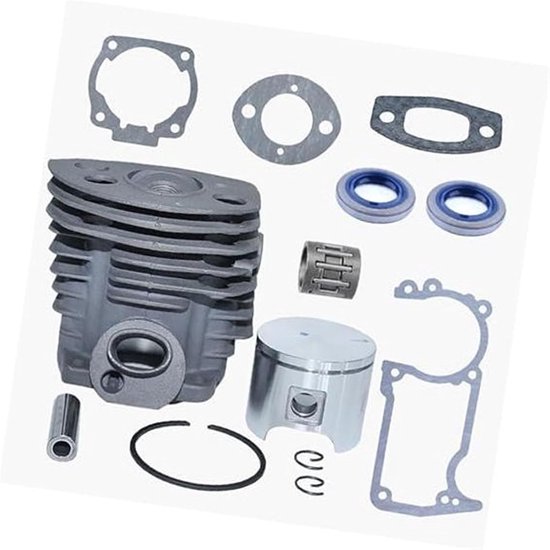 Plated 46mm Cilinder Zuigerveer Pen Lager Oliekeerring, for Husqvarna, 51 55, for Rancher, Kettingzaag #503609171,503 60 91-71 zuigerveer voor tuinmachines