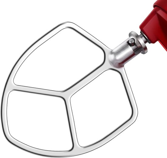 Platte Klopper - Mengaccessoire Mixer - Bakken Deeg - Roestvrij Staal - 5-6 Quart van Merkloos