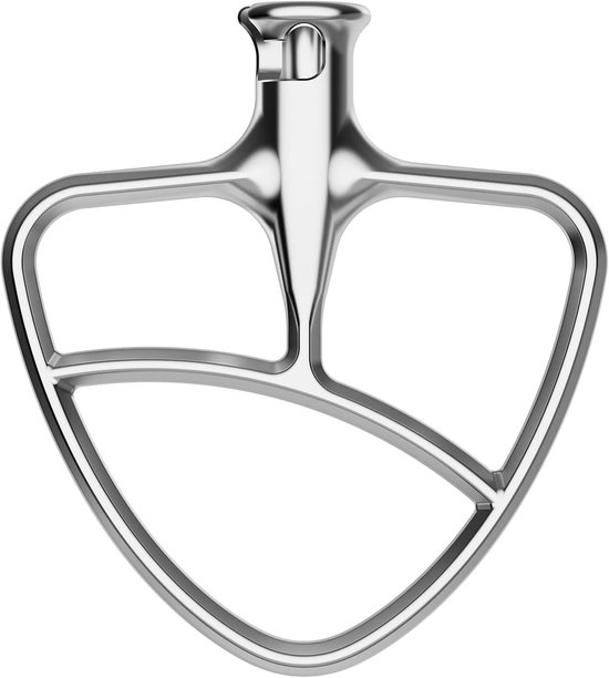 Platte Klopper - Mixer Accessoire - Koekjes Deeg Maken - Roestvrij Staal - 45-5 Liter - Zilver van Merkloos