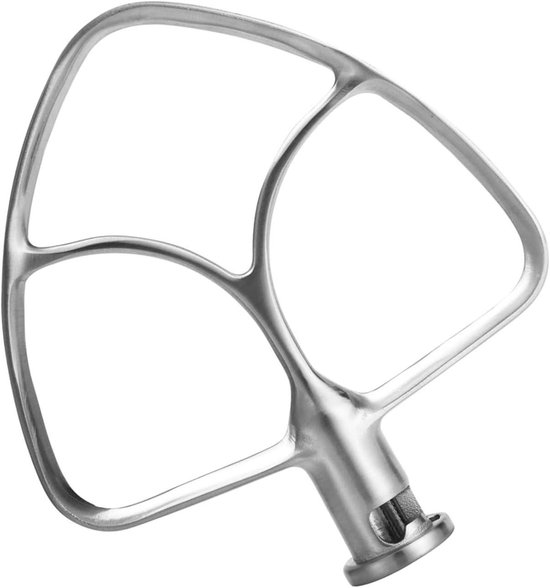 Platte klopper - Mixer accessoire - Thuis bakken - Vaatwasmachinebestendig - 45-5 Qt - Zilverkleurig