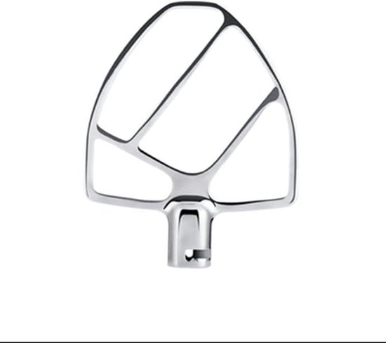 Platte Mixer - Roeraccessoire - Deeg Mengen - Vaatwasmachinebestendig - 15 cm - Zilver