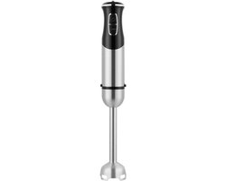 Ploutos® Staafmixer - Stick Blender Set with Chopper - Luxury Electric Hand Mixer - Grijs/Zwart - 23cm x 12cm x 7cm