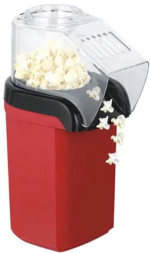 Popcorn Machine - Popcornmaker - 1200W - 25,5 × 10,5 × 10,5 cm - Popcornmachine - Home Popcornmachine - Popcornpan - Kerstcadeaus - Rood
