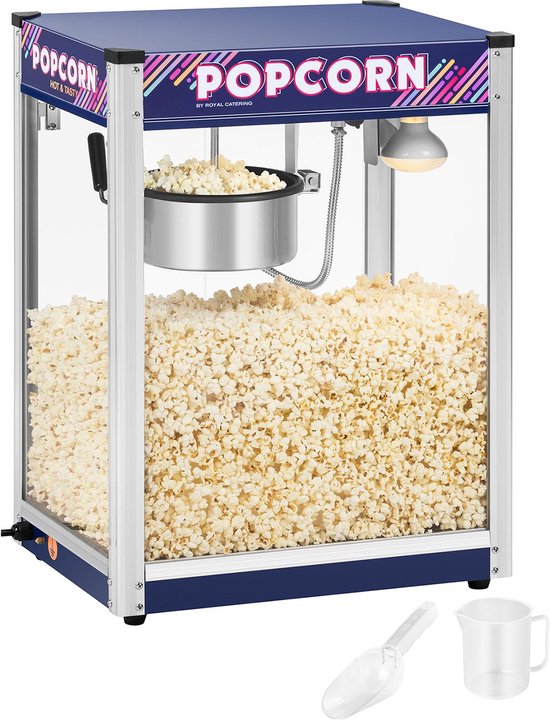 Popcornmachine blauw - 8 ons - Royal Catering