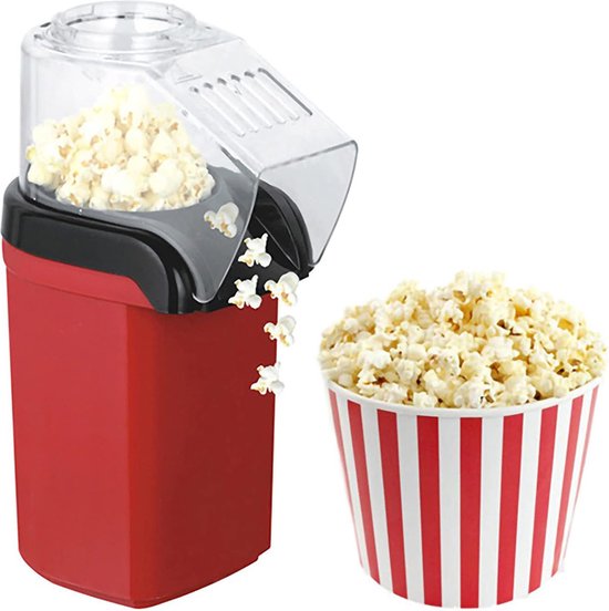 Popcornmaker 1200W Vetvrije Air Machine - Gezonde Popcorn in Minuten