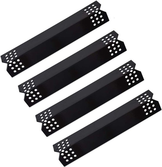 Porseleinen hitteplaat set van 4 stuks, hittebescherming, branderafdekking en smaakbar voor diverse barbecues en grillmodellen