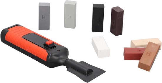 Porseleinen Tegel Reparatieset voor Bad en Vloeren met Elektrische Verhitpen en 8 Blokwas voor Scheuren en Chips in Keramiek, Ideaal voor Wand- en Vloerreparatie