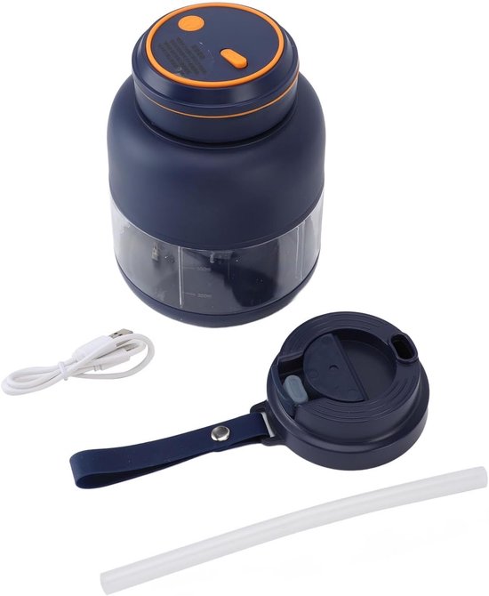 Portable Blenders Handheld Fruit Mixer USB Rechargeable Personal Blender Juicer Cup Leakproof Powerful Mixing (Blue) - ShopVlot