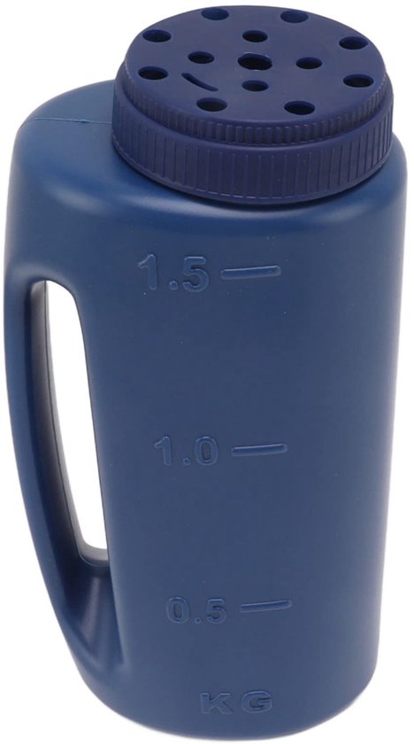 Portable Fertilizer Spreader, Thick Plastic Portable Grass Seed Spreader Seed Dispenser for Seeds, Snow and Ice Melt, Salt (BLUE)