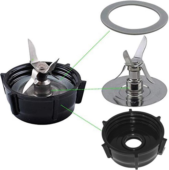 Poweka Replacement Parts for Oster Osterizer Blender Blade 4 Tips 4961 with Bottom Cap Blade Base and Sealing Pack - ShopVlot