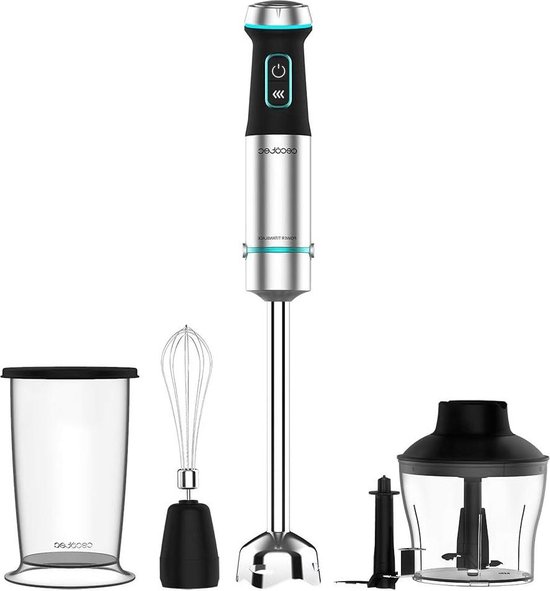 Power TitanBlack 1200 XL Cream & Crush staafmixer - 1200 W CrossBlades-technologie - XL-voet - Spatkap - Regelbare snelheid - Turbofunctie van Merkloos