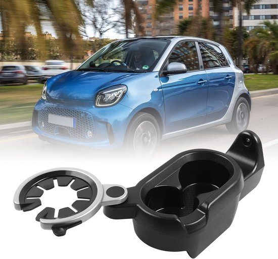 Praktische bekerhouder voor het middenconsole van Smart Fortwo 451 - Ideaal voor onderweg, kunststof design, eenvoudig te installeren van Merkloos