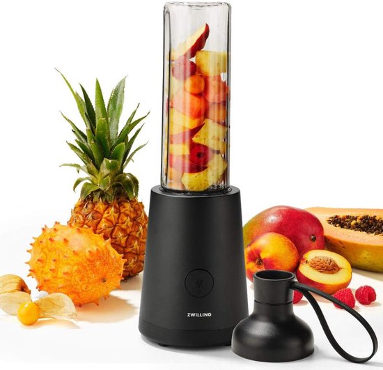 Praktische Drinkfles Keukenmixer – 2-in-1 Mix- en Drinkfles voor Smoothies en Milkshakes