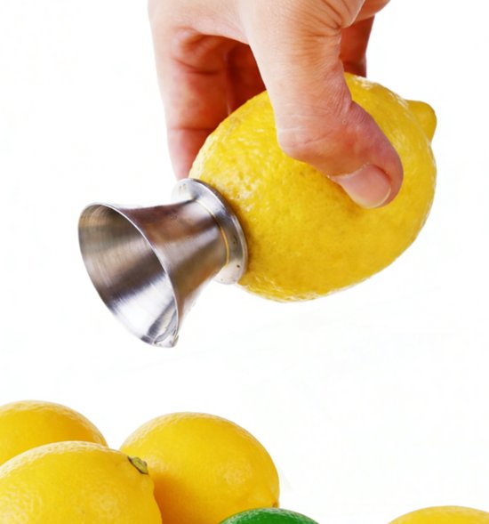 Premium RVS Handmatige Citruspers en Citroenpers met Schenktuit - - Handpers voor Citroen, Limoen en Sinaasappel - Citroenpers Premium Kwaliteit Handpers - Citroenpers - Handmatige pers voor maximaal van Merkloos