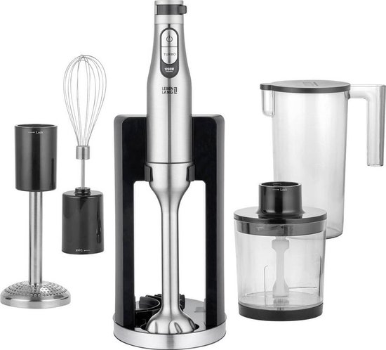 Premium Staafmixerset - Roestvrij Staal - 1200 Watt - 5 Accessoires - Voor Keukengebruik