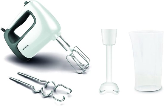 Prep'Mix+ Handmixer 500 Watt Schuifknop met 5 snelheden Turbo | Krachtig, Gebruiksvriendelijk, Incl. hoogwaardige accessoires, Aantal
