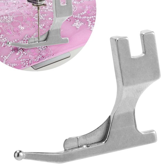 Presser Foot voor Bruidsjurken, Stalen Zilver Anti-Krul Naaiaccessoire met Beading voor Diverse Naaimachines en Lock Stitch Technologie van Merkloos