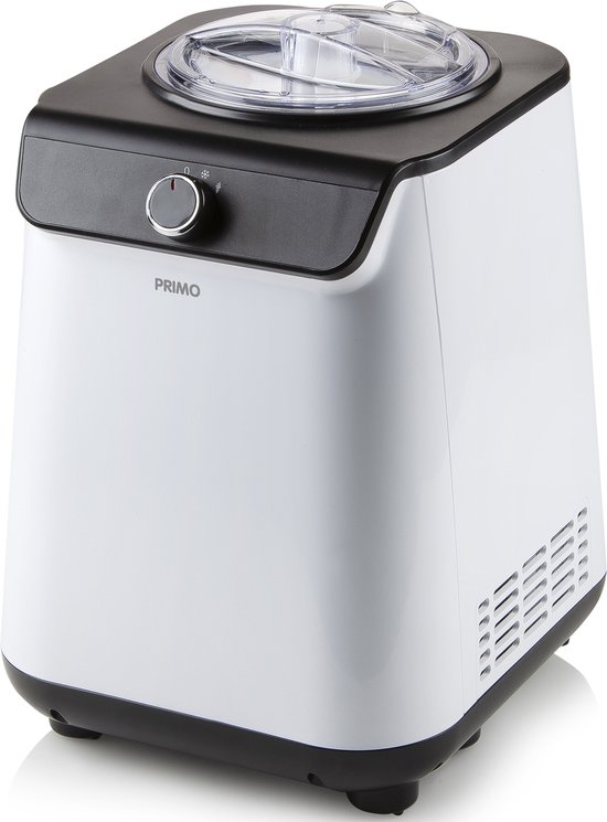 PRIMO PR401IM IJsmachine - IJsmaker - Zelf Vriezend - Met Compressor - 1,2L - Wit/Zwart van PRIMO