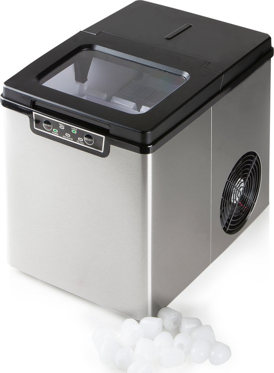 PRIMO PR403IB IJsblokjesmachine - IJsblokmaker met IJsschep - Kleine & Grote IJsblokjes - 1,8L - 12kg/24u - RVS van PRIMO