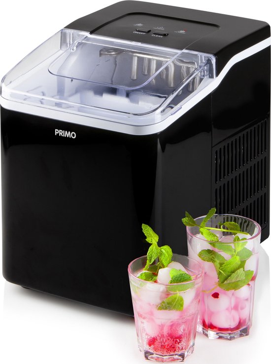 PRIMO PR407IB IJsblokjesmachine - IJsblokmaker met IJsschep - 1,6L - 12kg/24u - 9 min. - Zwart van PRIMO