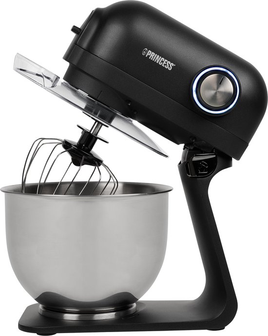 Princess 220137 Keukenmachine - 5 Liter - 1200W - 5 Snelheden en Pulse - RVS mengkom - Aluminium behuizing van Princess