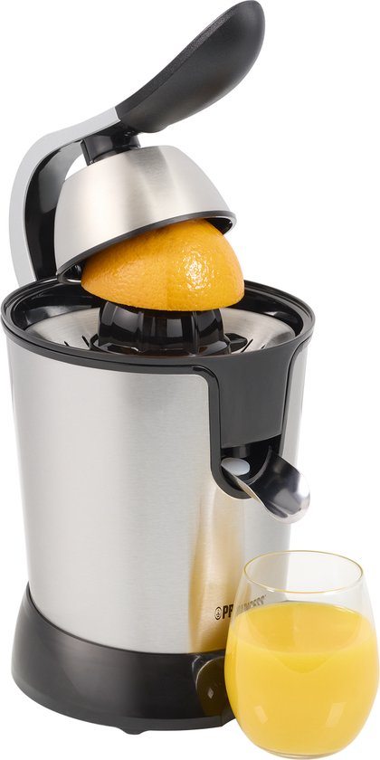 Princess Citruspers 201873 - 2 perskegels - Extreem krachtige motor - 1000W - Elektrische citruspers - Perst alle soorten citrus vruchten van Merkloos