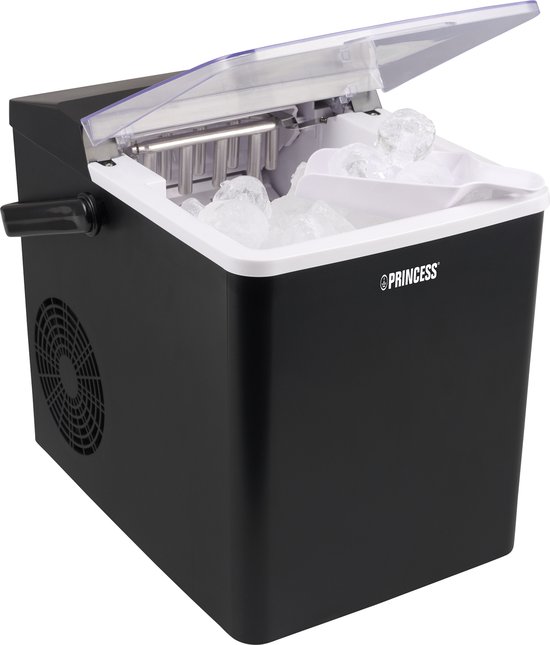 Princess Ice Cube Maker 283098 - IJsblokjesmaker - 1,75L - Zwart - 150 Watt - 9 blokjes in 6 minuten - Zelfreinigingsfunctie - IJsklontjes maker van Princess
