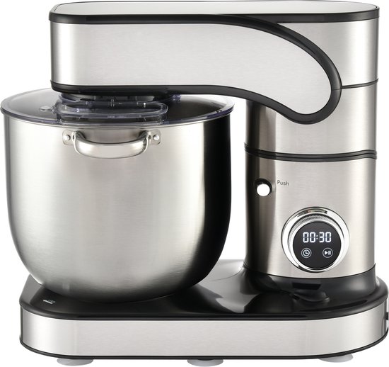 Pro Cheff - MZ2320 - Keukenmachine – Standmixer – 2000W – XXL RVS Mengkom 12L – 12 Snelheden & Timer – Planetaire Werking
