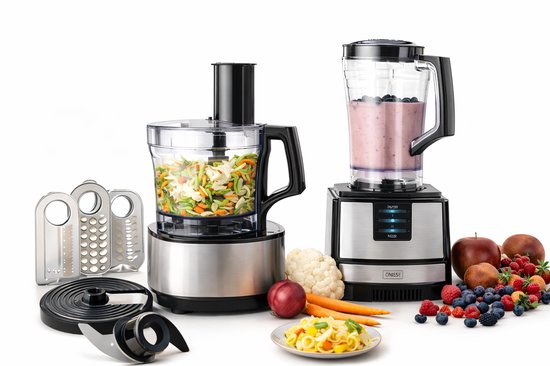 Pro Line Keukenmachine – 2 Snelheden – 1,2L Mengkom – 1,5L Blender – Inclusief Accessoires van Merkloos