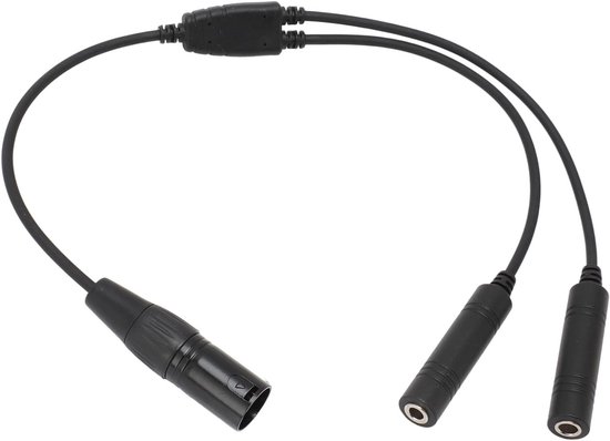 Professionele Aviation Headset Adapter met Dual Plug voor Airbus 5 Pin XLR, Compatibel met Meeste Hoofdtelefoons en Headsets van Merkloos