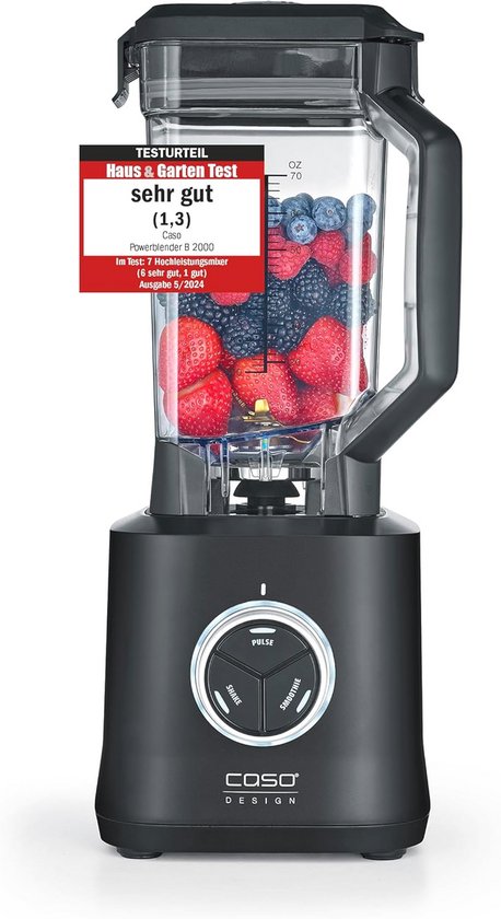 Professionele Blender met Krachtige 2000 Watt Motor en 30.000 rpm - Ideaal voor Smoothies, Soepen en Meer van Merkloos