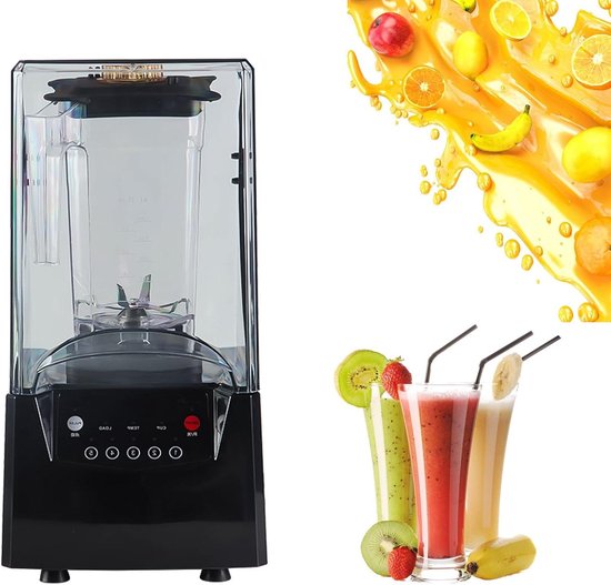 Professionele Blender - Stille Blender - Smoothies Maken - Geluidsreducerend Ontwerp - 1800 ml - Zwart