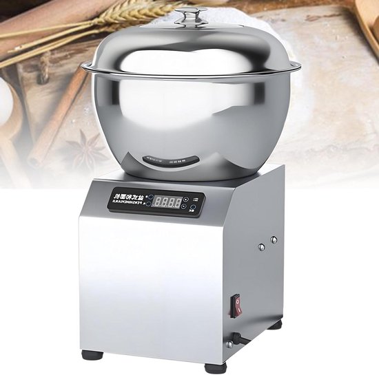 Professionele Deegmenger - Elektrische Deegmaker - Bakken en Mengen - Robuuste Industriële Mixer - 8kg Bloem - Zilver
