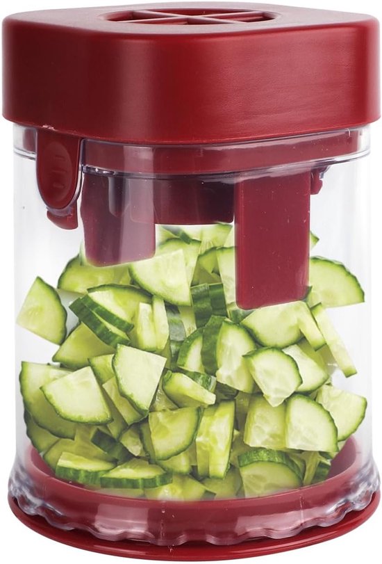 Professionele Fruit Snijder met Kruismes en Antislip Voet - Ideaal voor Aardbeien, Druiven, Bananen en Groenten van Merkloos