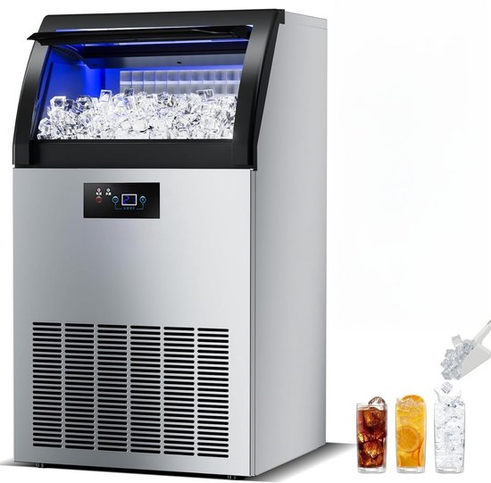 Professionele IJsblokjesmachine met Hoge Capaciteit - 60 kg/24u - RVS van Klarstein