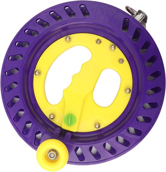 Professionele Kite Line Winder van 22 cm - Duurzaam Plastic, Ideaal voor Vissen en Buitenactiviteiten, Inclusief Kite Draad en Connector, Windbehoud Accessoire (Paars Geel) van Merkloos