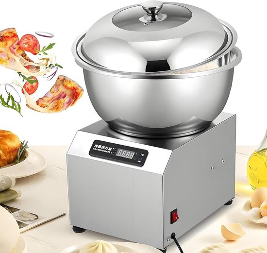 Professionele Kneedmachine - Deegmixer Keukenmachine - Bakken Brood Maken - Dubbele Rotatie Technologie - 5kg/8kg Capaciteit - Zilver