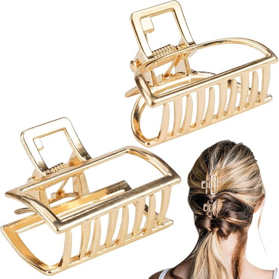 Professionele metalen haarspeld van 4 cm voor krullend haar, antislip en stevig ontwerp van Merkloos