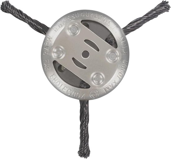 Professionele Onkruidborstel voor Elektrische Grasmaaier, Stalen Draadborstelkop, Metaalborstel (3 Koppen) voor Efficiënt Onkruidbestrijding