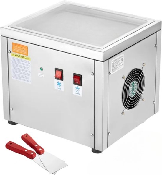 Professionele Rolijs Machine - Schepijs machine - RVS - 28x24 cm van Pro