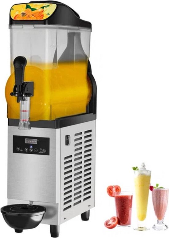 Professionele Slush puppy - 12L - Voor Ijskoude Drankjes - Frozen drink maker van Roestvrij Staal - Horeca Kwaliteit