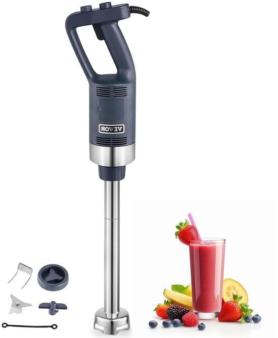 Professionele Staafmixer - Handmixer Keuken - Snel Ingrediënten Mixen - Traploos Variabele Snelheid - 406 mm - Donkerblauw