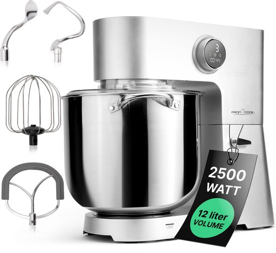 ProfiCook KM 1254 - Keukenmachine XXL - 12liter - 8 KG van Merkloos