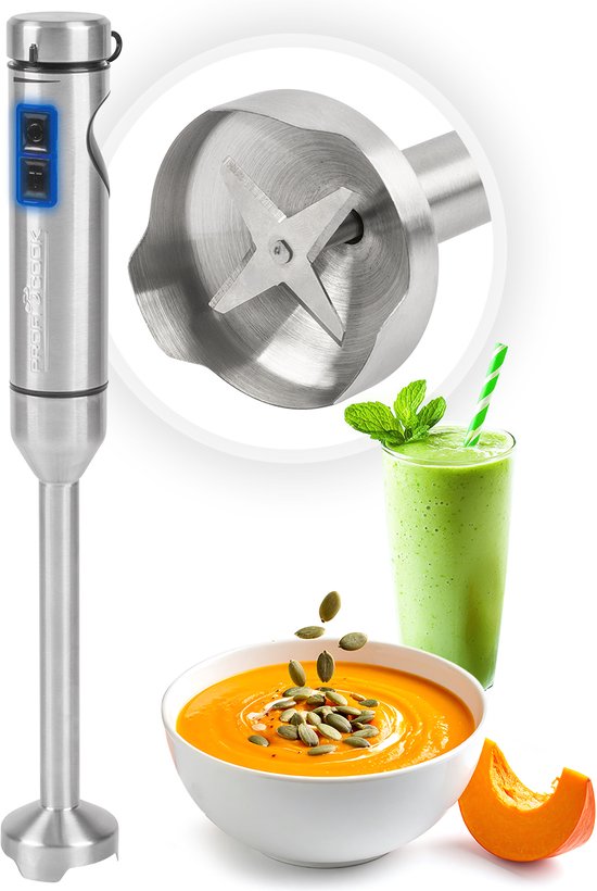 ProfiCook SM 1317 - Staafmixer - 1000 W Traploze snelheidsinstelling, Turbofunctie RVS van ProfiCook