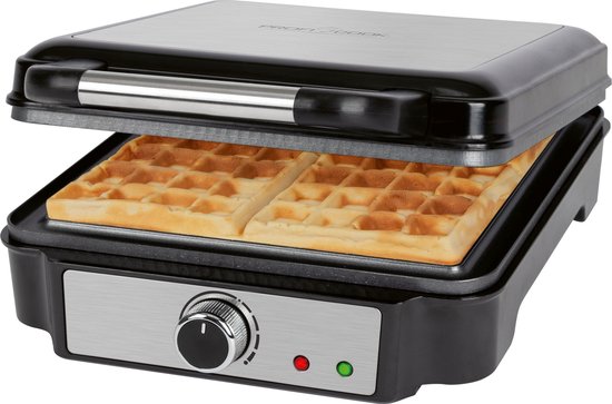 ProfiCook WA 1241 - Wafelijzer voor 4 Belgische wafels - 1200 Watt