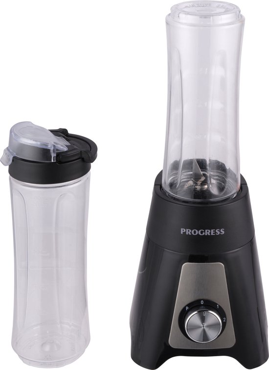 Progress Electric Blender, 2 snelheidsinstellingen, 600 ml, inclusief 2 sportflessen van 400 W. van Pro
