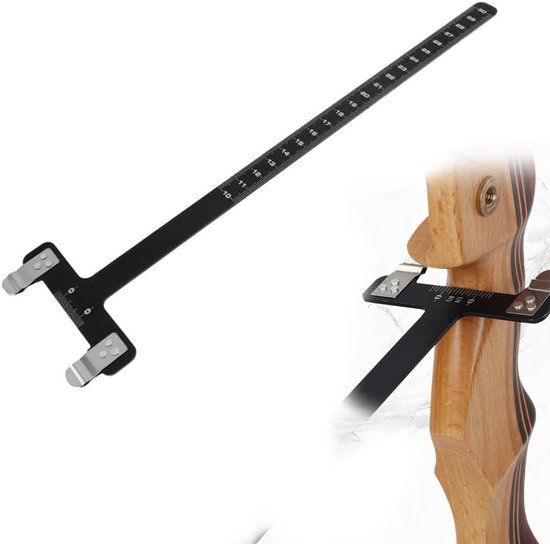 Prua 32,6 cm professionele T-boogliniaal vierkant voor gebogen bogen en tuningboog