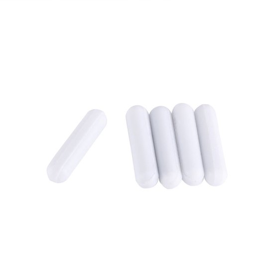 PTFE Magnetische Roerstaaf voor Laboratorium - 5 Stuks Type-C Roerstaafjes voor Magnetische Mixers - Wit, 7x30mm