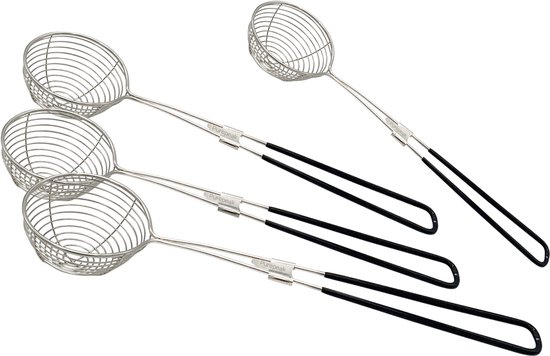 Purepeak Fondue Netjes - Chinese Fondue - RVS - Ø6.5 cm - 4 Stuks - Zwart